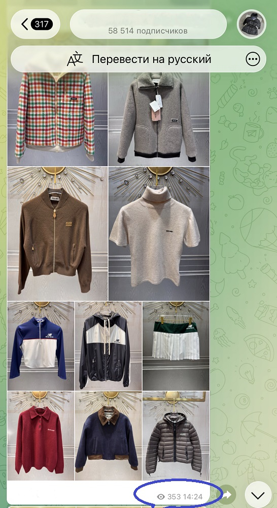 как сделать один просмотр в тг