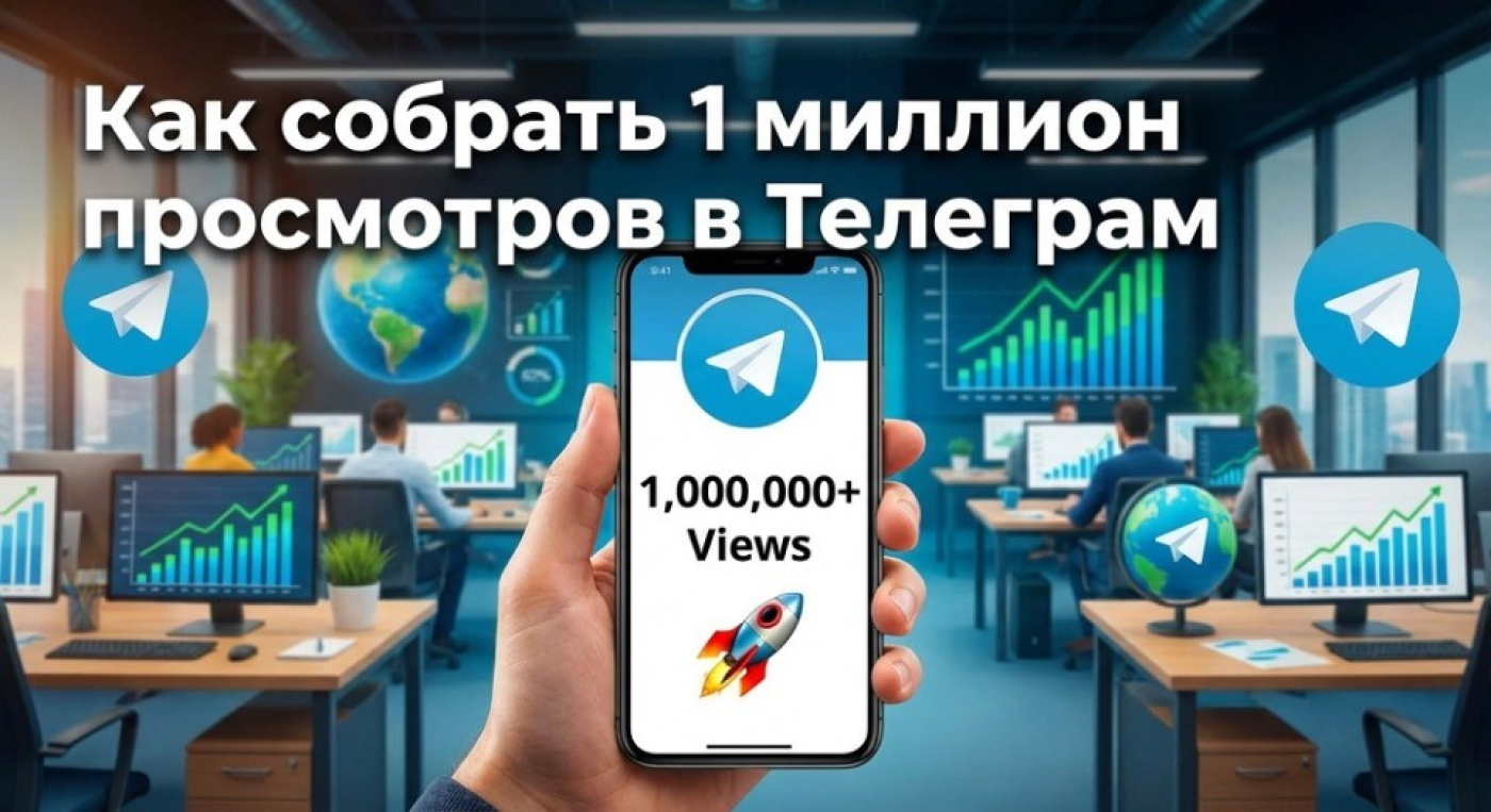 Как сделать 1 миллион просмотров в ТГ — полный гайд ❤️